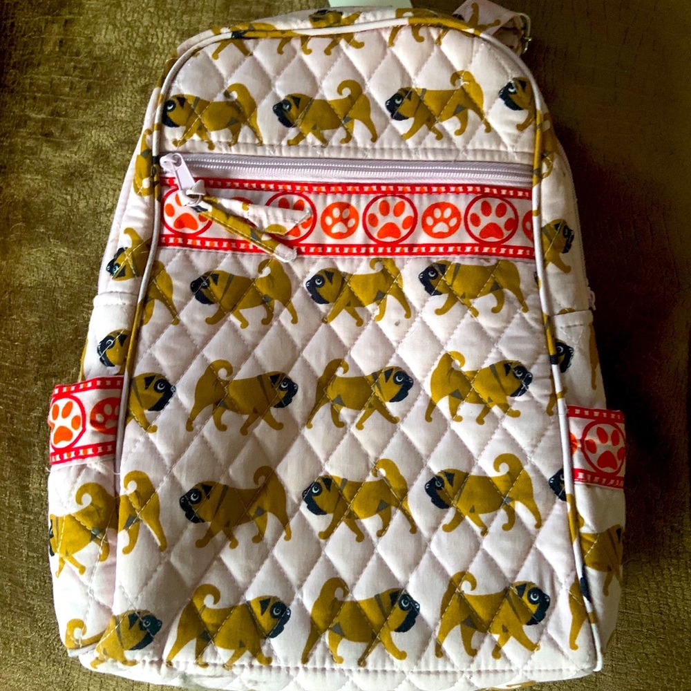 Pug Backpack/purse Cotton